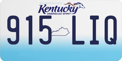 KY license plate 915LIQ