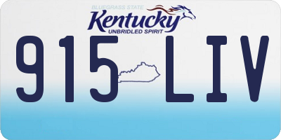 KY license plate 915LIV
