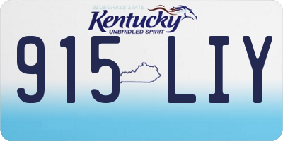 KY license plate 915LIY