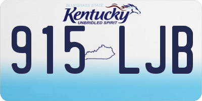 KY license plate 915LJB