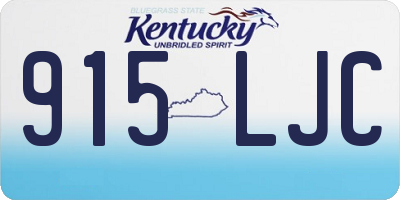 KY license plate 915LJC
