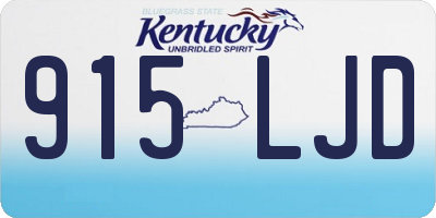 KY license plate 915LJD