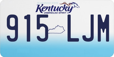 KY license plate 915LJM