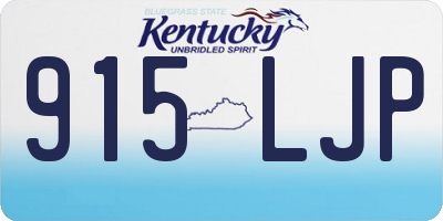 KY license plate 915LJP