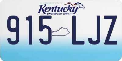 KY license plate 915LJZ