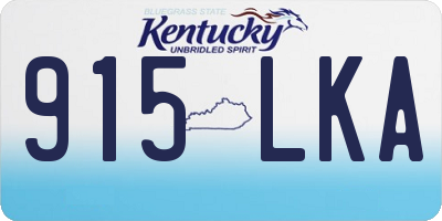 KY license plate 915LKA
