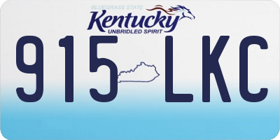 KY license plate 915LKC