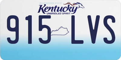 KY license plate 915LVS