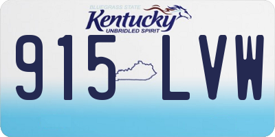 KY license plate 915LVW