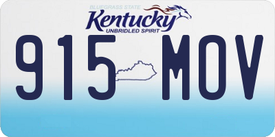 KY license plate 915MOV