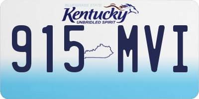 KY license plate 915MVI