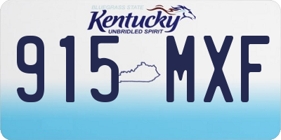 KY license plate 915MXF