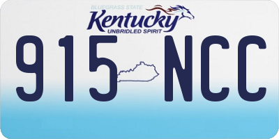 KY license plate 915NCC