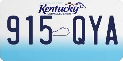 KY license plate 915QYA