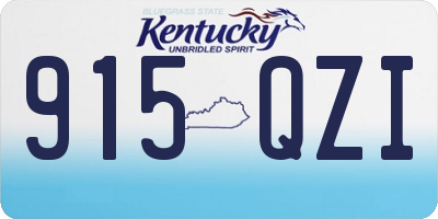 KY license plate 915QZI