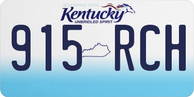 KY license plate 915RCH