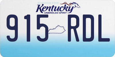 KY license plate 915RDL