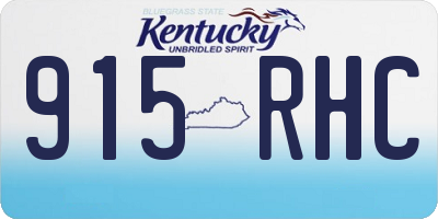 KY license plate 915RHC