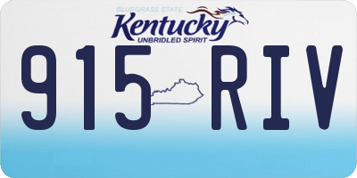 KY license plate 915RIV