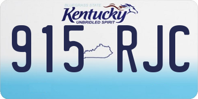 KY license plate 915RJC