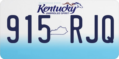 KY license plate 915RJQ