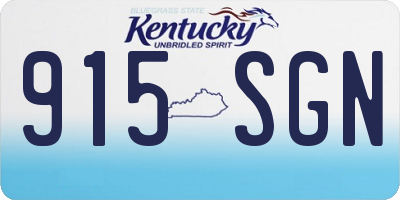 KY license plate 915SGN