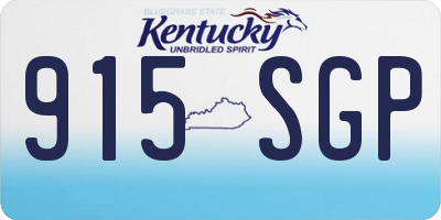 KY license plate 915SGP