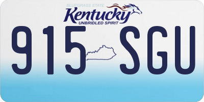 KY license plate 915SGU