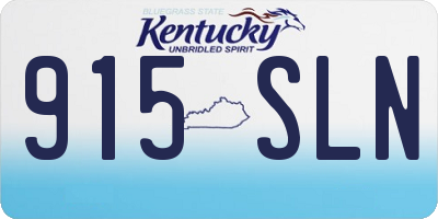 KY license plate 915SLN