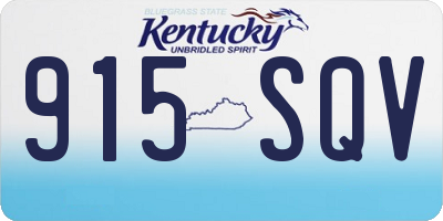 KY license plate 915SQV