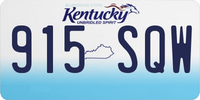 KY license plate 915SQW