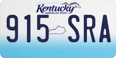 KY license plate 915SRA