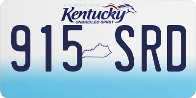 KY license plate 915SRD