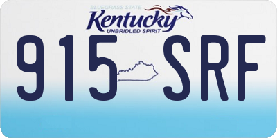 KY license plate 915SRF