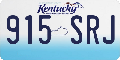 KY license plate 915SRJ