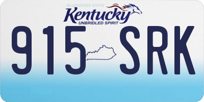 KY license plate 915SRK