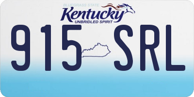KY license plate 915SRL