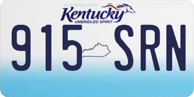KY license plate 915SRN