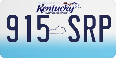 KY license plate 915SRP