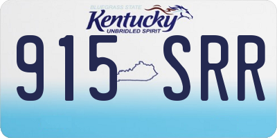 KY license plate 915SRR