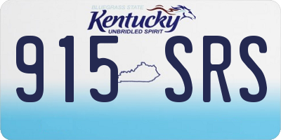 KY license plate 915SRS