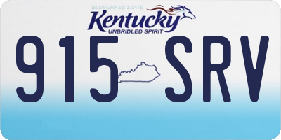 KY license plate 915SRV