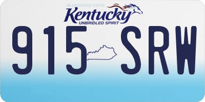 KY license plate 915SRW