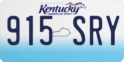 KY license plate 915SRY