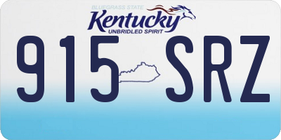 KY license plate 915SRZ
