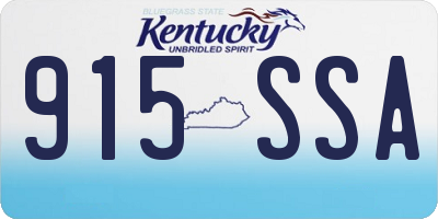 KY license plate 915SSA
