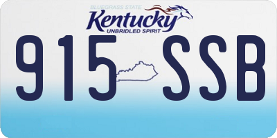 KY license plate 915SSB