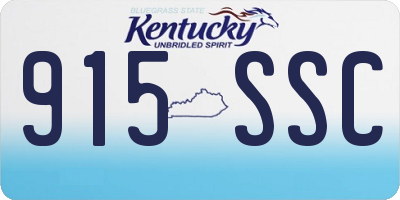 KY license plate 915SSC