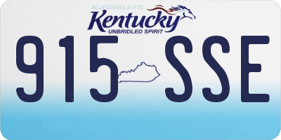 KY license plate 915SSE