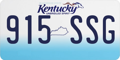 KY license plate 915SSG